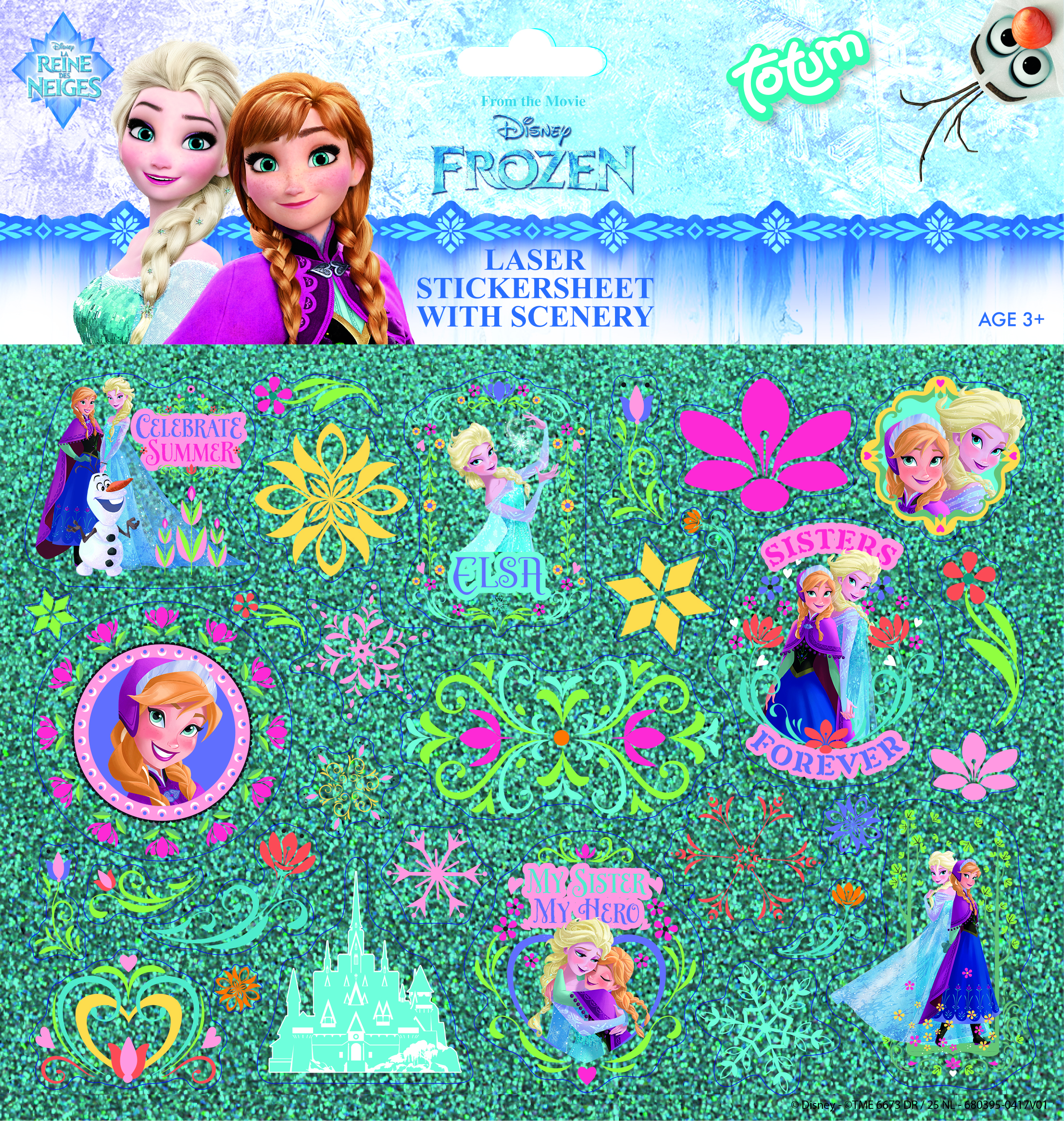 FROZEN LASER HOLO STICKER SHEET