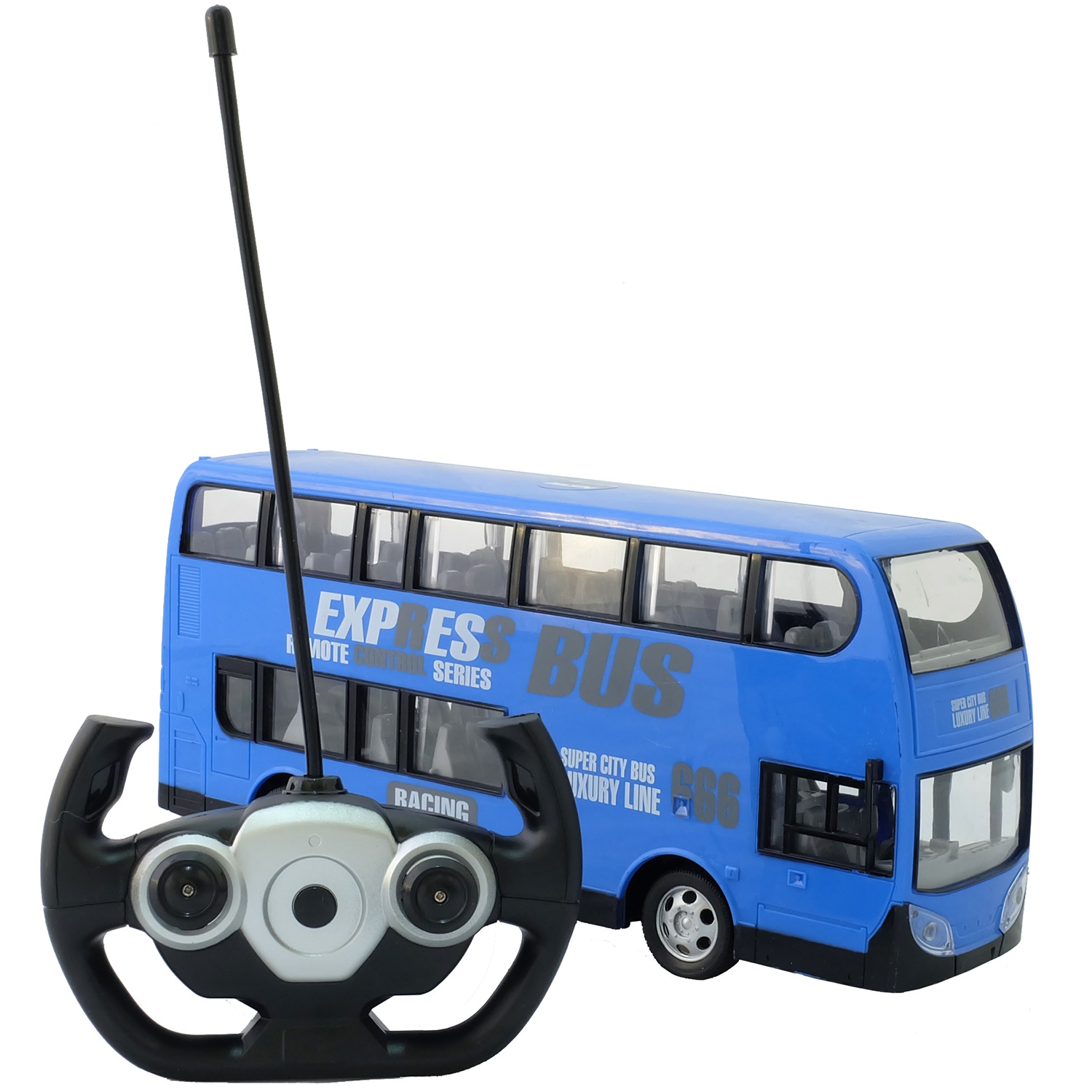 Автобус двухэтажный ру  (акк+USB), синий