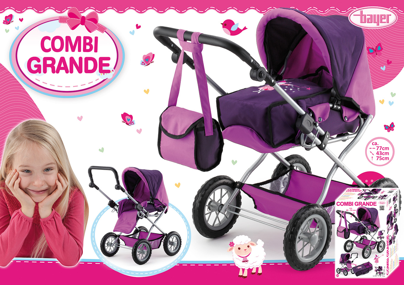 Коляска Combi Grande фиолетовая