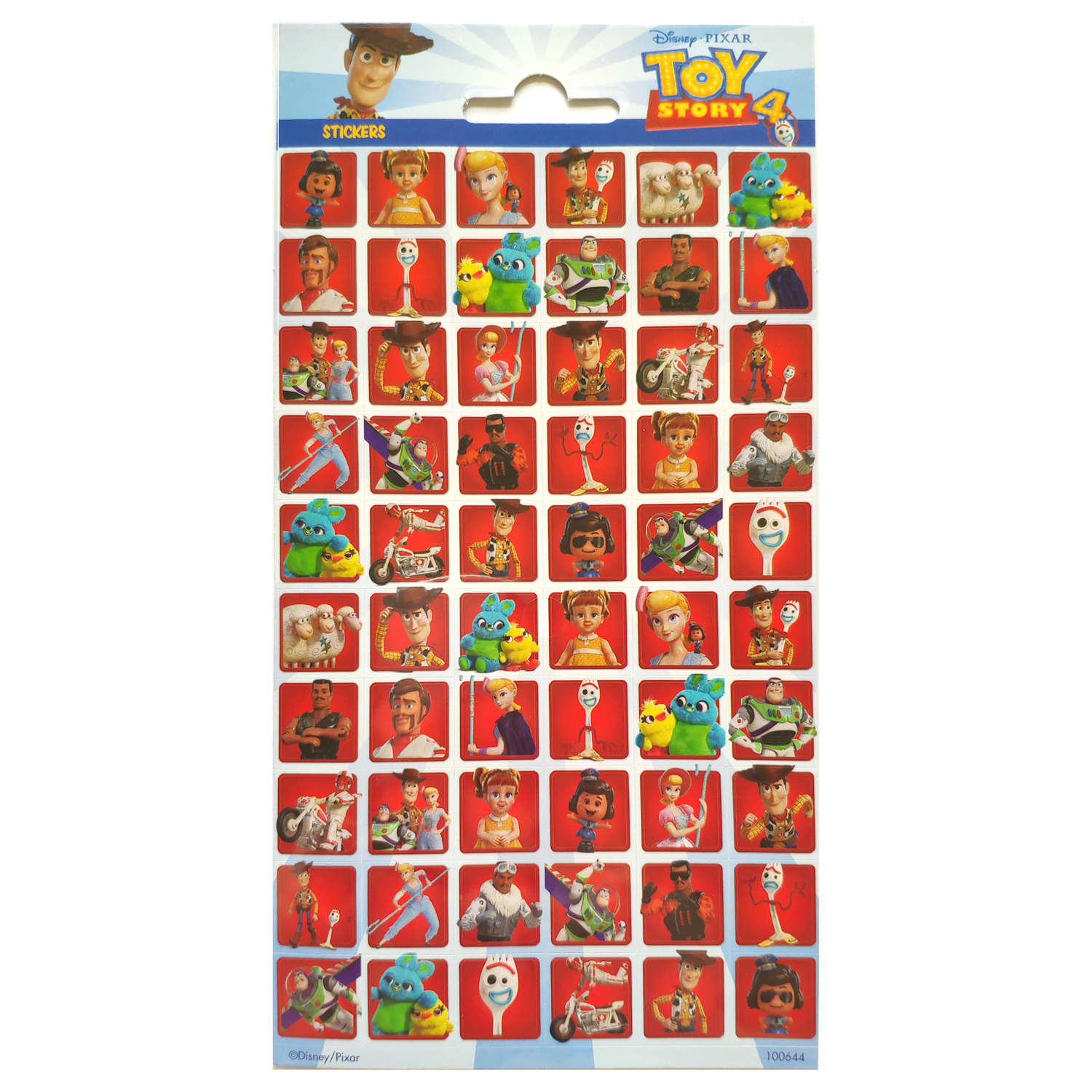 Наклейки 200*102 мм История игрушек 4 (mini)