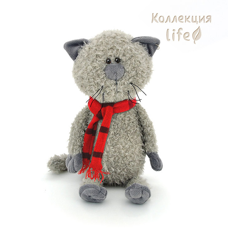 *Life  Кот Обормот в шарфике 45