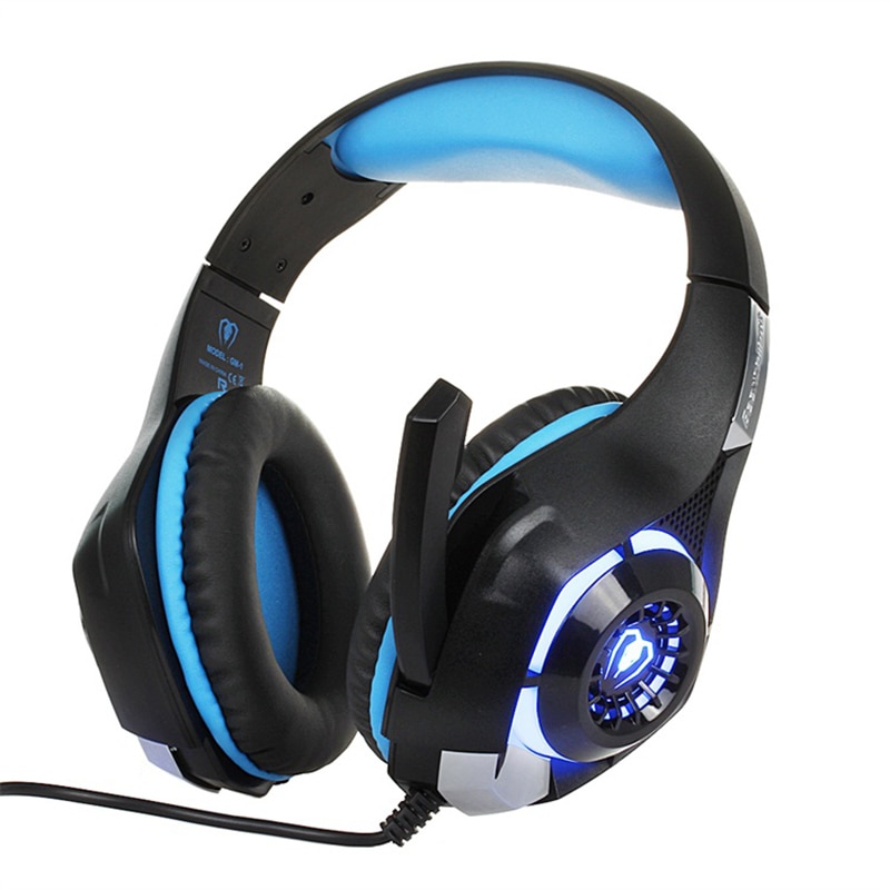 "GM-1 Game LED shinning Headphone black blue colour"