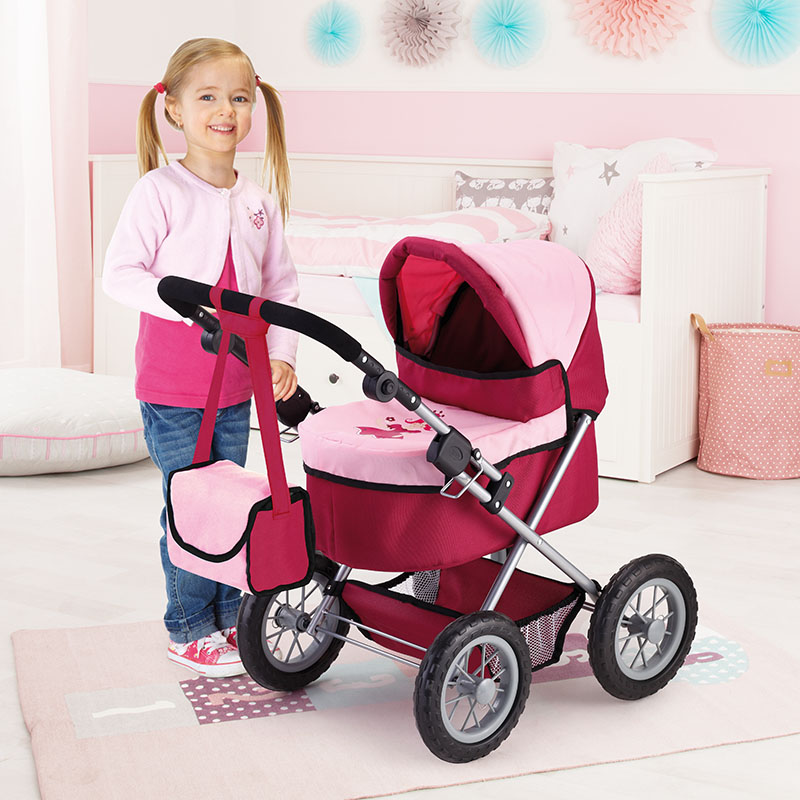Детская коляска для кукол Dolls Pram Trendy (Розовая)
